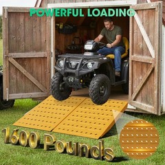 36″ x 48″ Shed Ramps Yellow Loading Ramp 1600LB Capacity Alloy Loading Dock Ramp