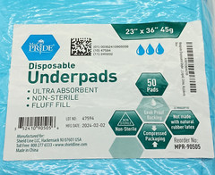 Med Pride Disposable Ultra Absorbent Underpads 50 Pack 23″ x 36″