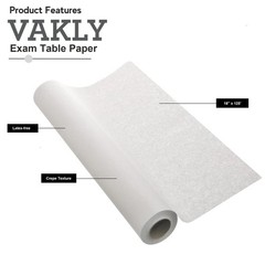 Exam Table Paper Roll 18 in x 125 ft (2 Rolls) – Disposable Textured Crepe Me…