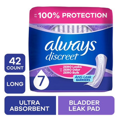 Always Discreet Ultimate Extra Absorbency Pads Long 42 Count