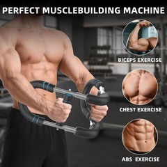 Adjustable 40-100lb Power Twister: Arm, Chest & Full Body Home Gym Workout