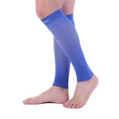 Doc Miller Calf Compression Sleeve 1 Pair 15-20 mmHg Varicose Veins BLUE
