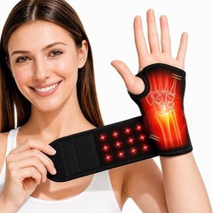 Electric infrared Heated Vibration Wrist Massager Hand Brace Support Pain Relief