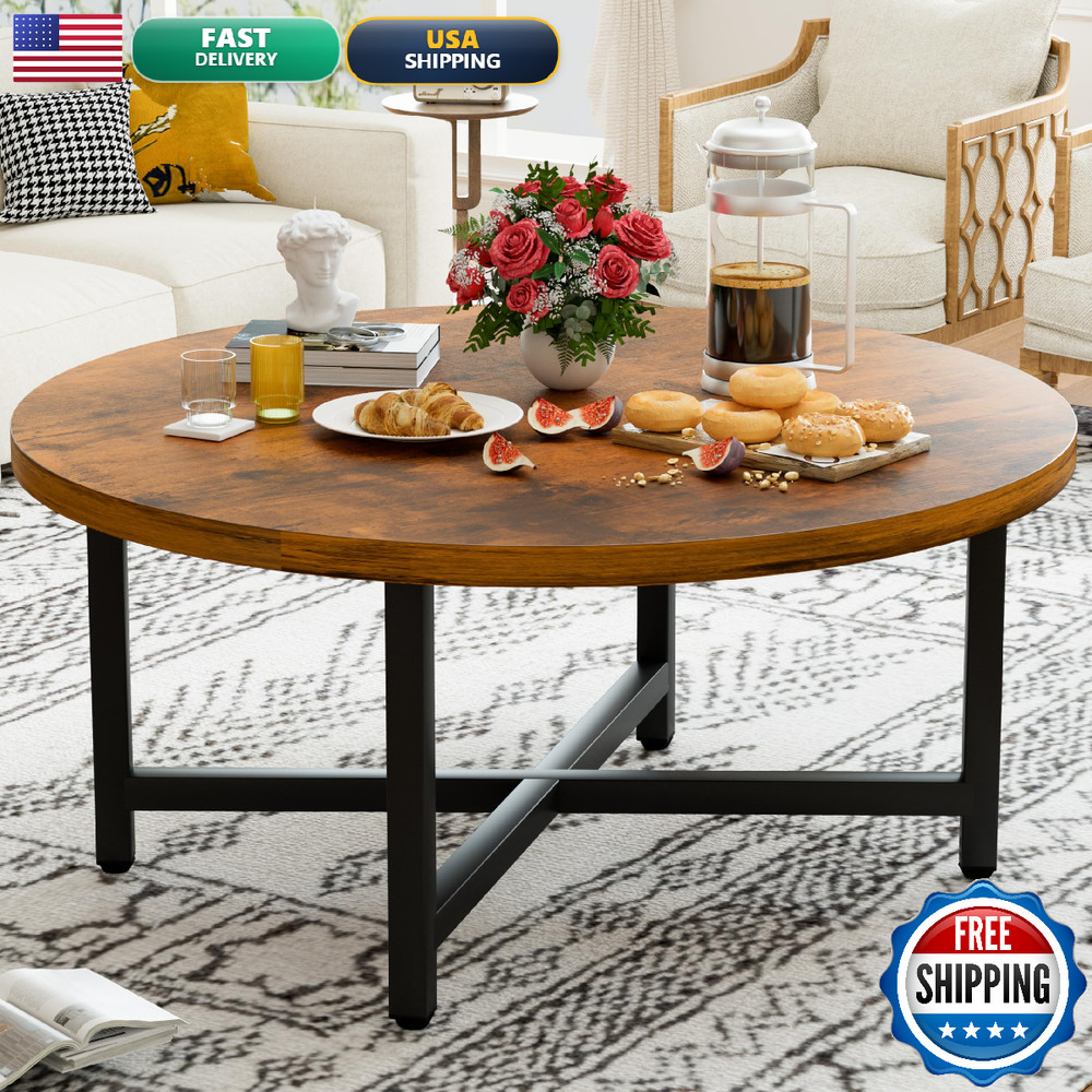 Furmorene Coffee Table 31.5 Large Coffee Tables Brown Round Coffee Tables For
