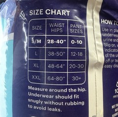 Because Overnight Protective Underwear, Size S/M, 20-Pack