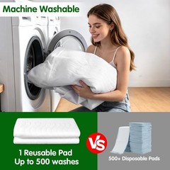 Bed Pads Washable Waterproof for Incontinence, Tuckable Underpads Stay in Pla…