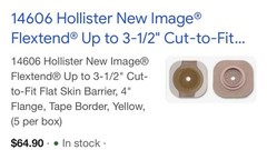 Hollister Ostomy Bundle: 8 Premier 80110 Pouches + 14606 Flextend New Image