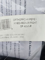 Orthopro Hyperex Knee Brace OP-403-1-R Size Medium M For Knee