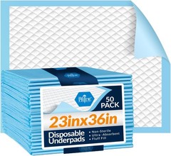 MED PRIDE Disposable Underpads 23“ X 36“ Incontinence Pads, Chux, Bed Covers,