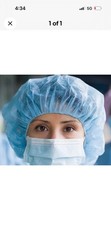 Halyard Disposable Bouffant Cap Blue X-Large 100 Count.