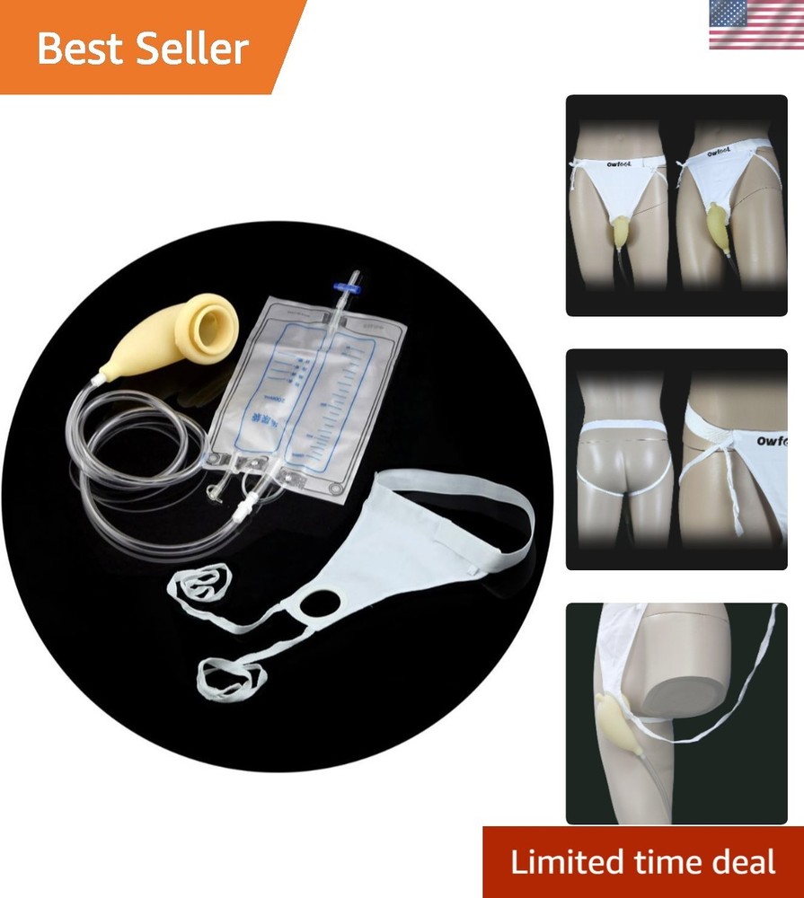 Men’s 2000ml Wearable Urinal System – Lightweight & Convenient for Mobility