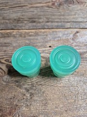 2 Pcs: 3/4″ (19mm) Glow in the Dark Rubber Tips Ferrules for Walking Canes-Green