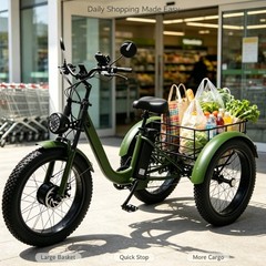 Daibot 750W 24 Inch Fat Tire Mobility Trike for Adults All Terrain Shopping
