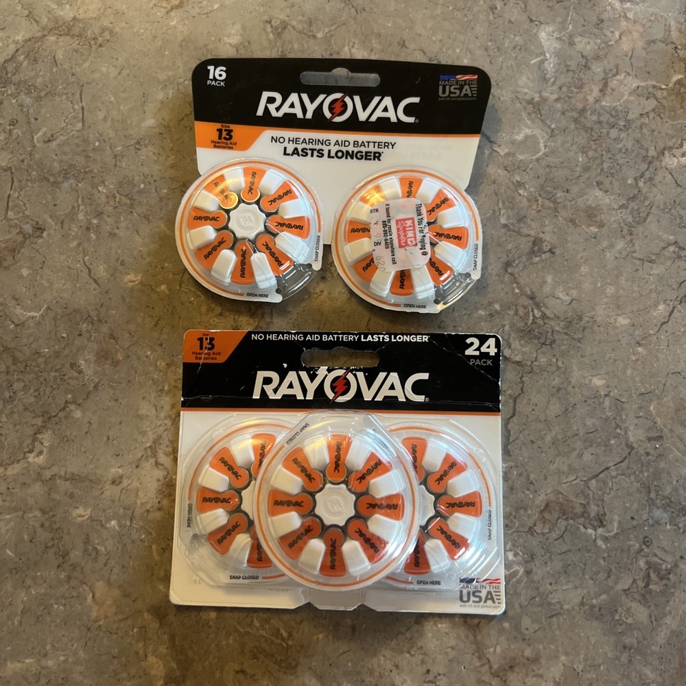 Rayovac Power Hearing Aid Batteries Size 13 (40) See Exp