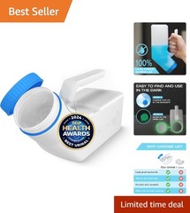 Glow in the Dark Portable Urinal for Men – Spill-Proof Bedside & Travel Urine…