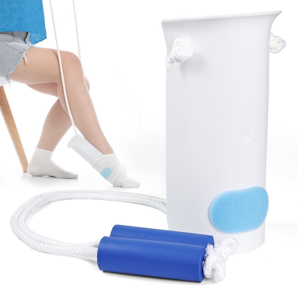 Folklyzo Sock Aid for Putting on Socks – Device Seniors, White