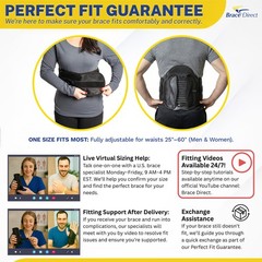 Contoured Back Brace- Lower Back Support for Pain, Sprains & Spinal Stenosis