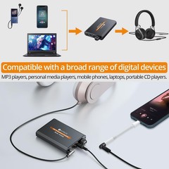 Portable Headphone Amplifier 3.5mm Neoteck Two Stage Gain Switch Black NEW