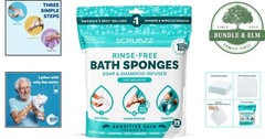 Convenient Bathing Wipes for Sensitive Skin, 25 Pack, Ideal for Travel and Care