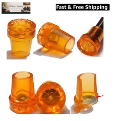6 Pack Cane Tips 19mm 3/4″ + 7/8″ 22mm Orange Rubber End Caps Heavy Duty with…
