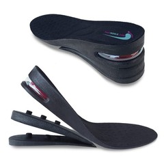 Height Increase Shoe Insoles with Air Cushion (3 Layers 1,2,3 layers, Black