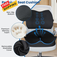 Seat Cushion Lumbar Support X-Large, & Pillow
