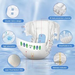 Elderly Adult Diapers with Tabs, Medical Disposable Incontinence Diaper for Seni