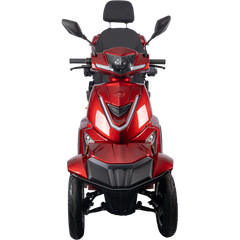 HS4W-A1R Heavy Duty 4 Wheel Mobility Scooters, Red Color