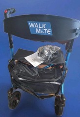 WALK MATE ROLLATOR Mobility Walker.. Seat & Backrest Cup Holder 8”Wheels Bag