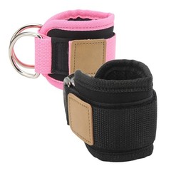 Fitness Ankle Buckle Leg Strength Trainer with Double D Rings and Rubber Straps