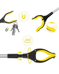 YOLOZAI 38″ Extra Long Grabber Tool with 360°Rotating 38 Inch – 1PCS, Yellow