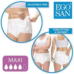 ADULT DIAPER Maxi Incontinence Disposable Brief with Tabs Large 15-Count EGOSAN