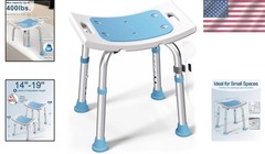 Bathroom Bench Durable Adjustable Aluminum 400lb Senior Handicap Suction Secure