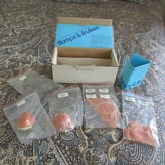 box of prosthetic pieces Halloween stage scars/nose 10 pieces-bumps bruises-