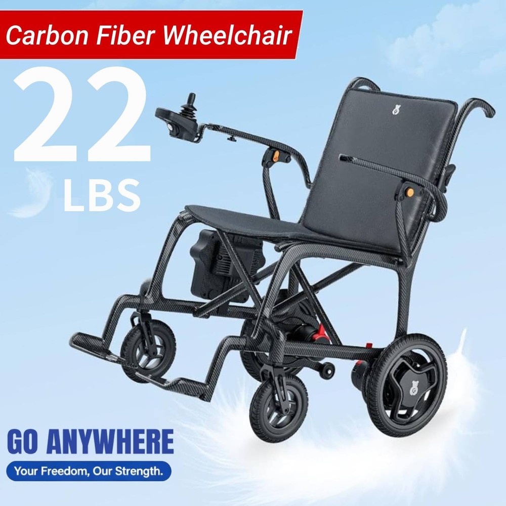 PAISEEC Q5 Lightweight 22Lb Foldable Electric Wheelchair Intelligent All Terrain