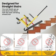 Motorized Stair Climbing Wheelchair Elevator Stairlifts Mobility Chair Battery