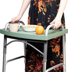 Sigo Green Walker Tray for Rolling Folding Walker, Tray Table with Cup Holder…