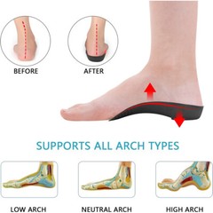 Plantar Fasciitis Arch Support Shoe Inserts Orthotic Insoles Flat Feet Foot Pain