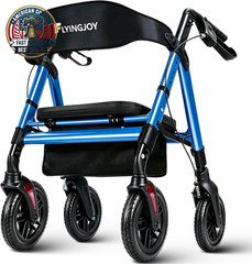Walkers for Seniors with Seat,450Lbs Rolling Walker, 22″ Extra-Wide Heavy-Duty F