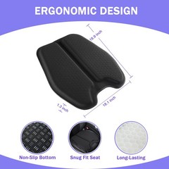 Soft Thin Gel Seat Cushion 1 for Car Office Wheelchair Tailbone Sciatica Relief