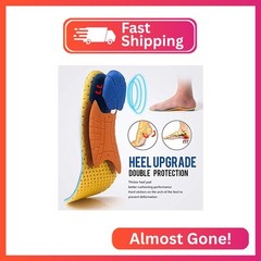 XINIFOOT 2 Pairs Professional Plantar Fasciitis Shoe Insoles Running Insoles Hig