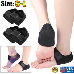 2x Plantar Fasciitis Relief Heel Cups for Foot Pain Relief Elastic Gel Pads USA