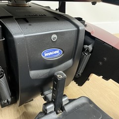 Pronto M51 Sure Step Red Power Wheelchair Joystick Adjustable Footrests