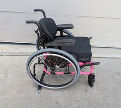 Quickie 2 Lite 14″ x 18″ Manual Folding Wheelchair – Pink