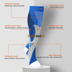 US Mens Compression Socks 20-30 mmhg Sports Knee High For Running Fitness Winter