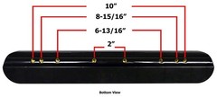NEW Heavy Duty FULL Length (13-7/8″) Wheelchair Arm Pads, BLACK (Pair) Universal
