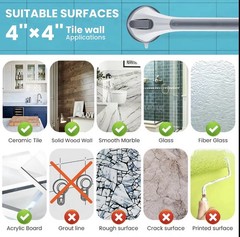 TAILI G9 Shower Grab Bar 16 Inch Suction Cup Grab Bars for Bathroom & Shower