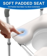 Raised Toilet Seat w/Handles & Riser w/Adjustable Height & Width 400lb Elevated