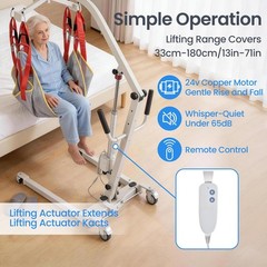 Electric Patient Lift Transfer Chair Folding Patient Lift 510LB with U-Sling