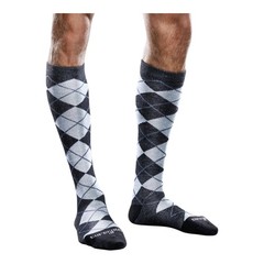 Core-Spun Therafirm Gradient Compression Socks 10-15 mmHg Argyle Size MEDIUM